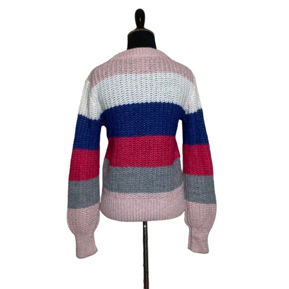 Abercrombie & Fitch Colorful Stripe Fuzzy Knit Sweater size XS - Picture 2 of 9